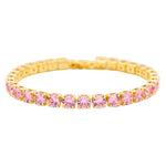 5mm Pink Diamond Tennis Bracelet