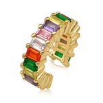 Rainbow Baguette Ear Cuff