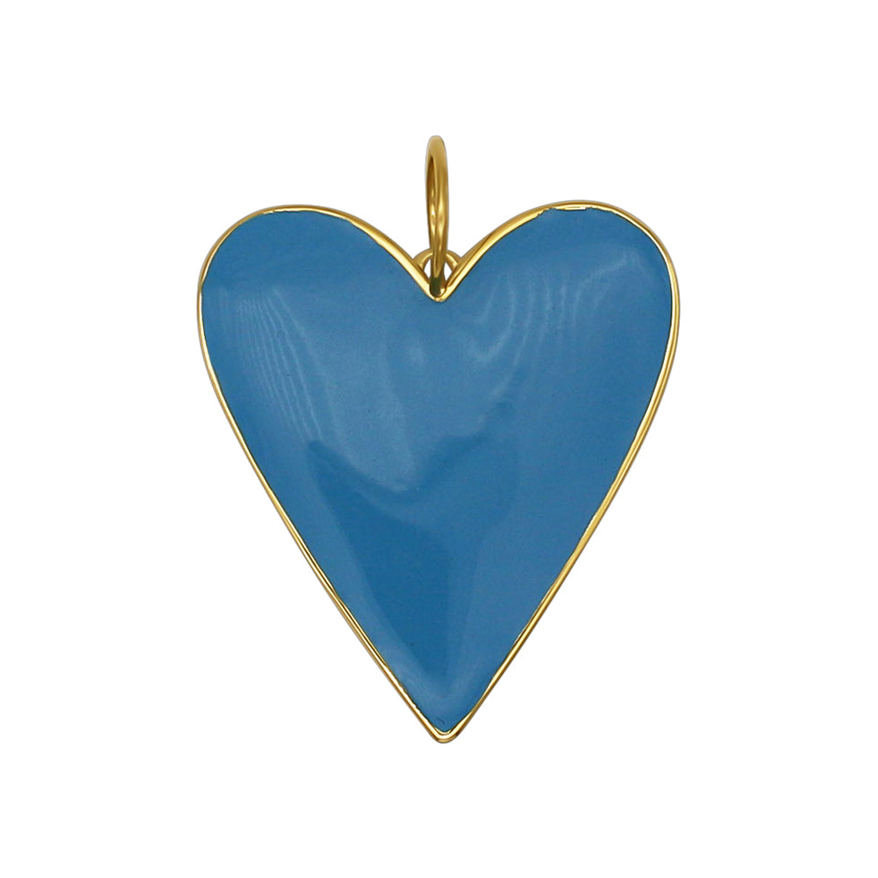 Large Enamel Heart Charm