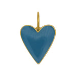 Blue & White - Double Sided Heart Charm
