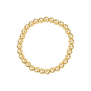 6mm Gold Beaded Bracelet