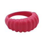 Pink Enamel Croissant Ring
