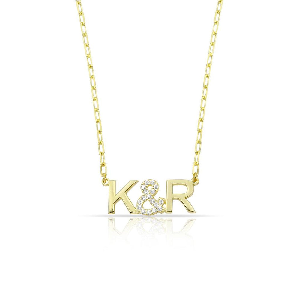 Lovers Initials Pavé Necklace