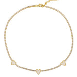 Enamel Heart Tennis Choker