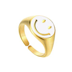 Enamel Smiley Ring