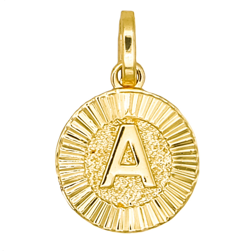 Gold Initial Disc Charm