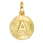 Gold Initial Disc Charm