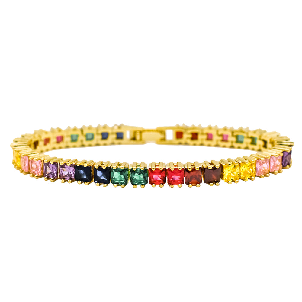 Rainbow Tennis Bracelet