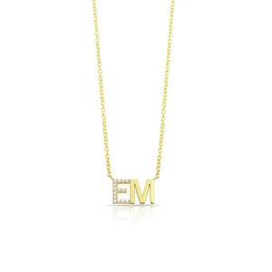 Pavé Initials Accent Necklace