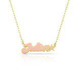 Personalized Enamel Name Necklace